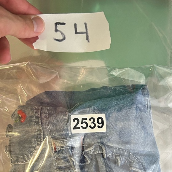 Vtg 90s Faded Glory Denim Overalls Size 18 Months Little Girl Sherry Embroidery - Picture 14 of 14